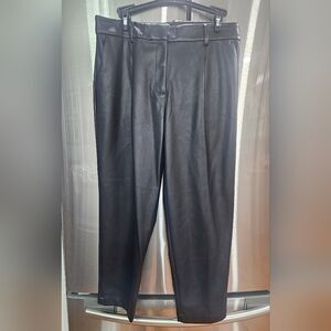 LOFT Faux Leather Cropped Pant